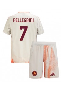 AS Roma Lorenzo Pellegrini #7 Babytruitje Uit tenue Kind 2024-25 Korte Mouw (+ Korte broeken)